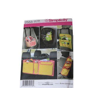 Simplicity 2553 Sewing Pattern Car Organizers Travel UNCUT 91215